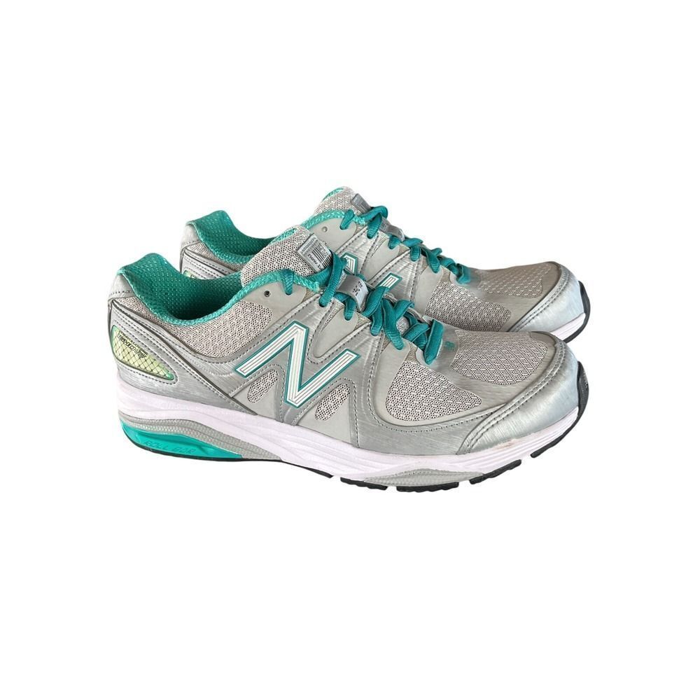 New Balance 1540v2 Running Shoes Cushioned Stability Silver Teal Womens 9